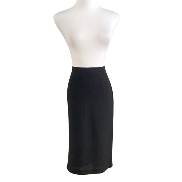 MARIE SAINT PIERRE BLACK100% WOOL HIGH RISE PENCIL SKIRT - S - Picture 1 of 9